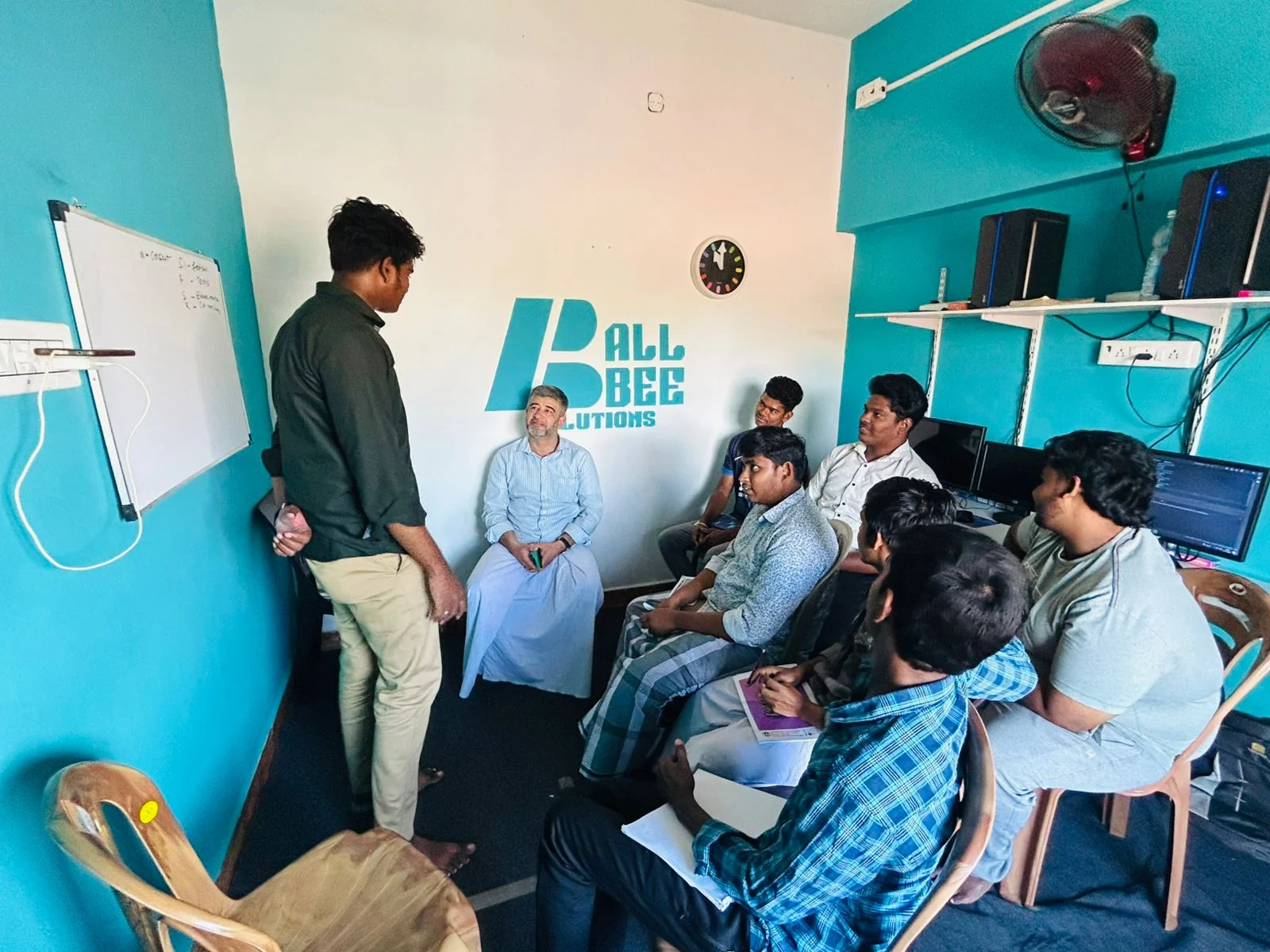 Interactive whiteboard session
