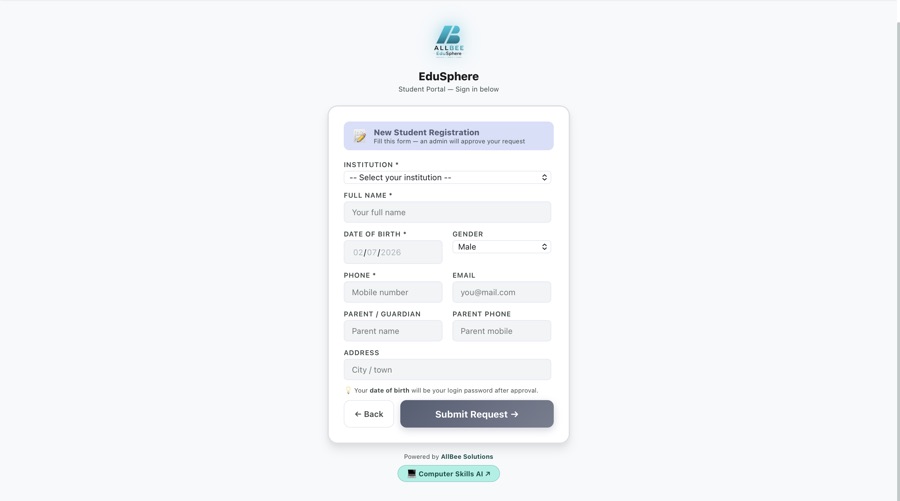Edusphere student portal preview